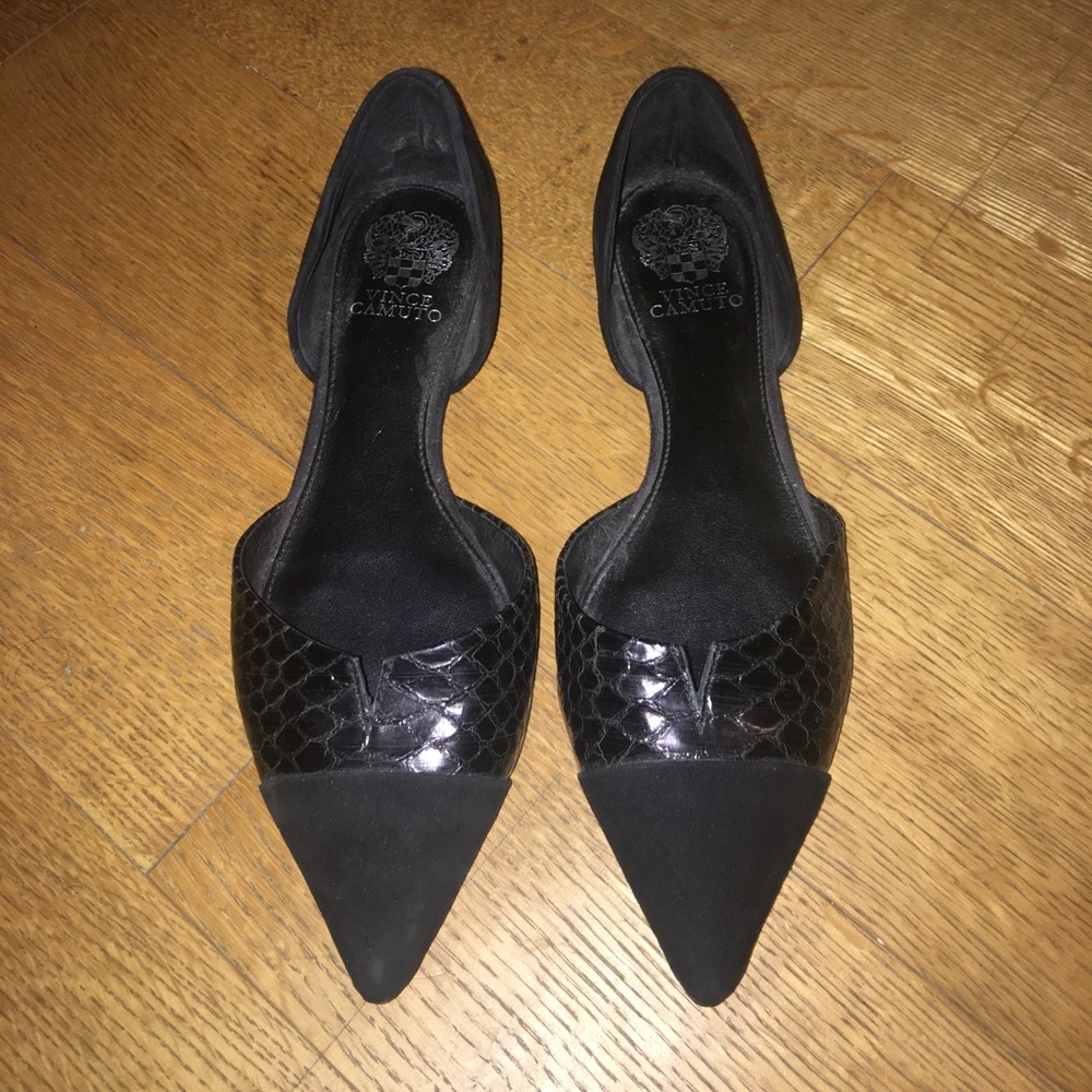 Vince Camuto mixed media flats