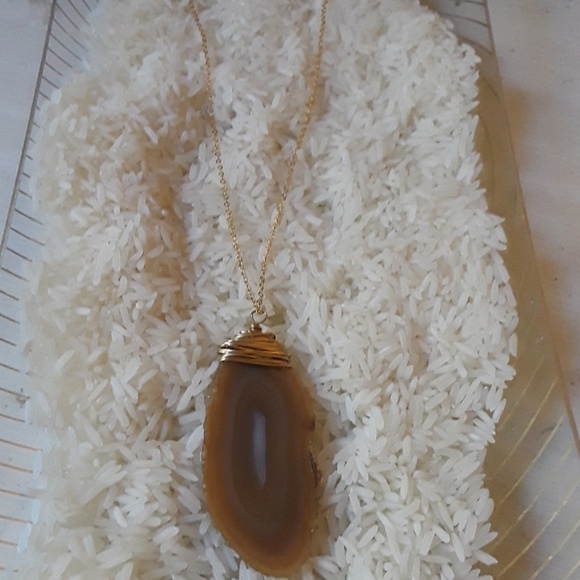 New big Agate slice wire wrapped (Handmade) - Picture 2 of 3