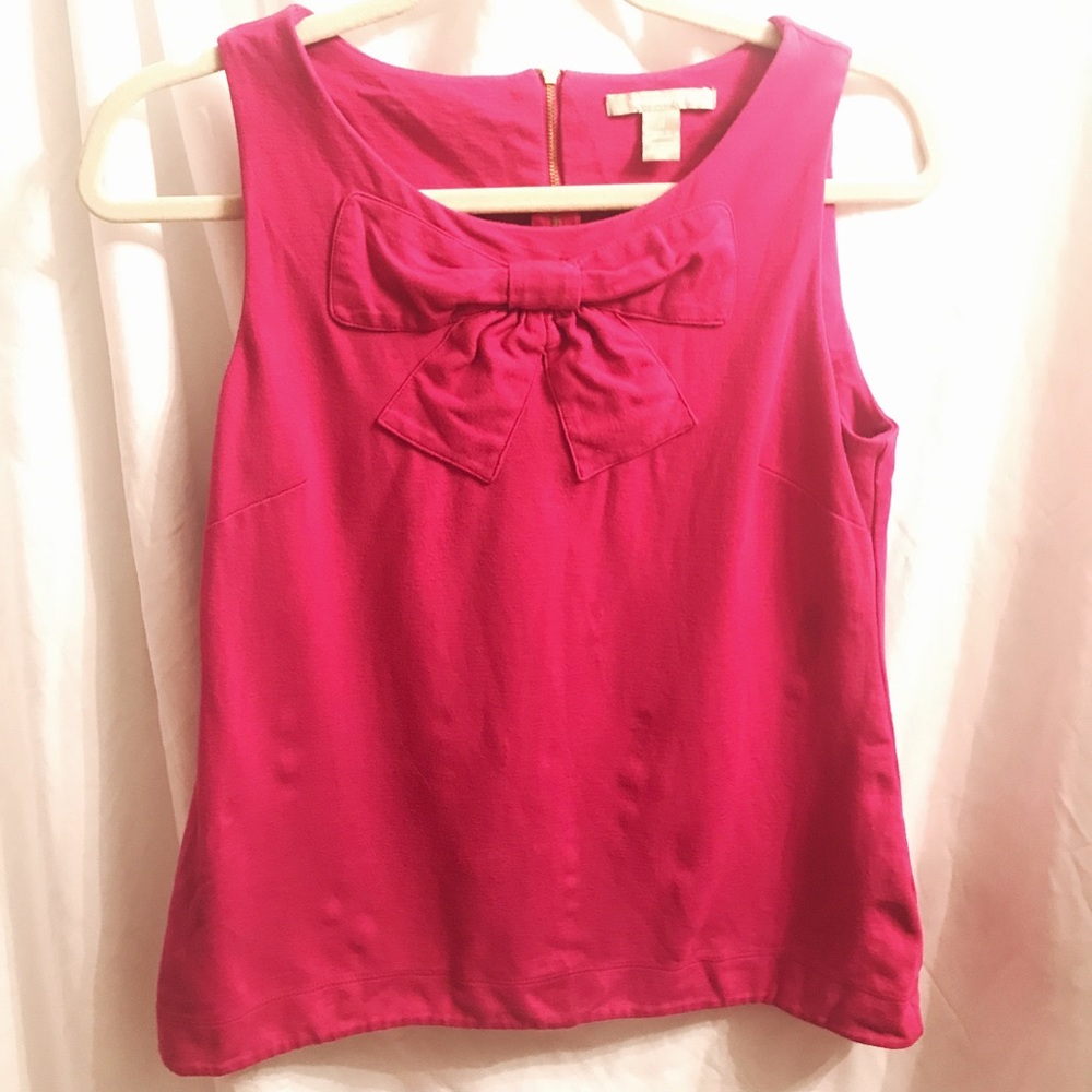BANANA REPUBLIC | cute pink tank with bow detail