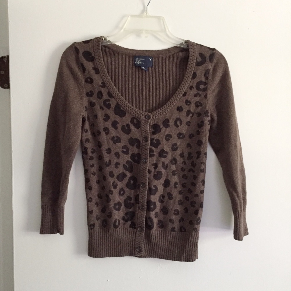 American Eagle Outfitter Leopard Cardigan