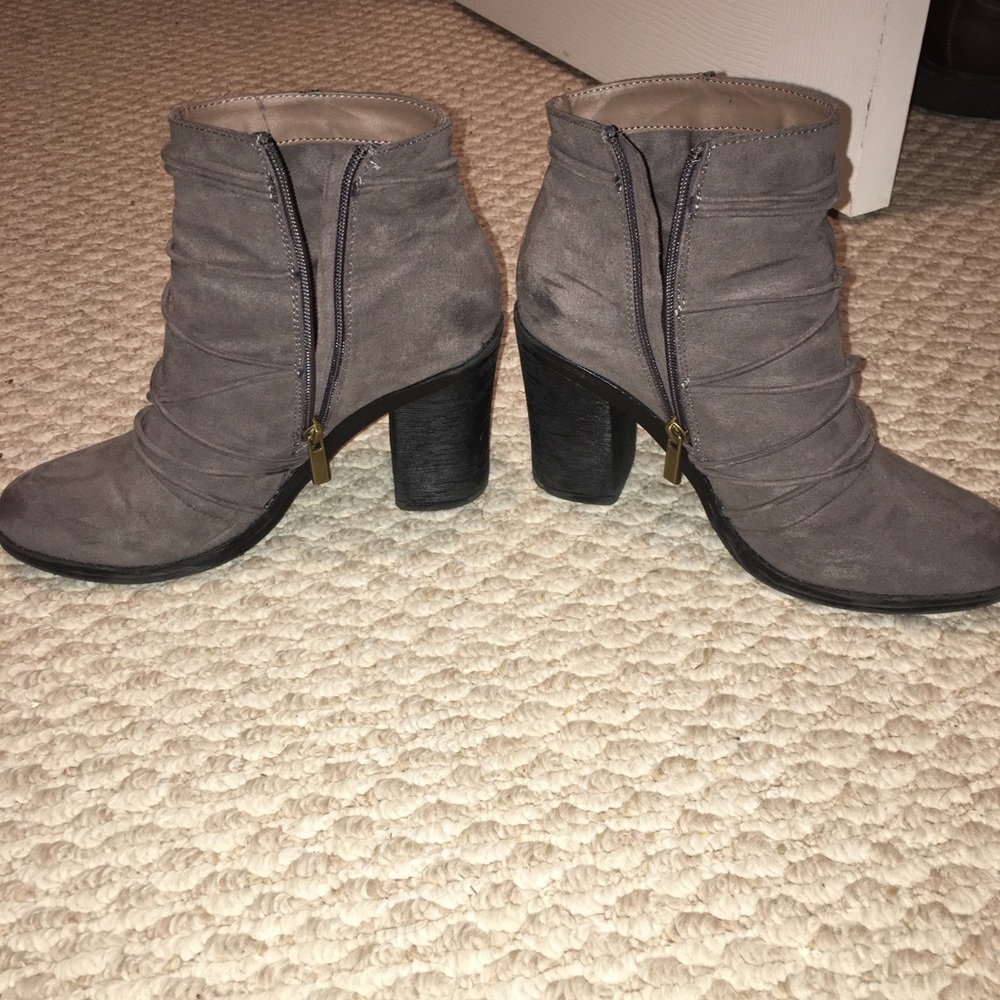 Gray boots