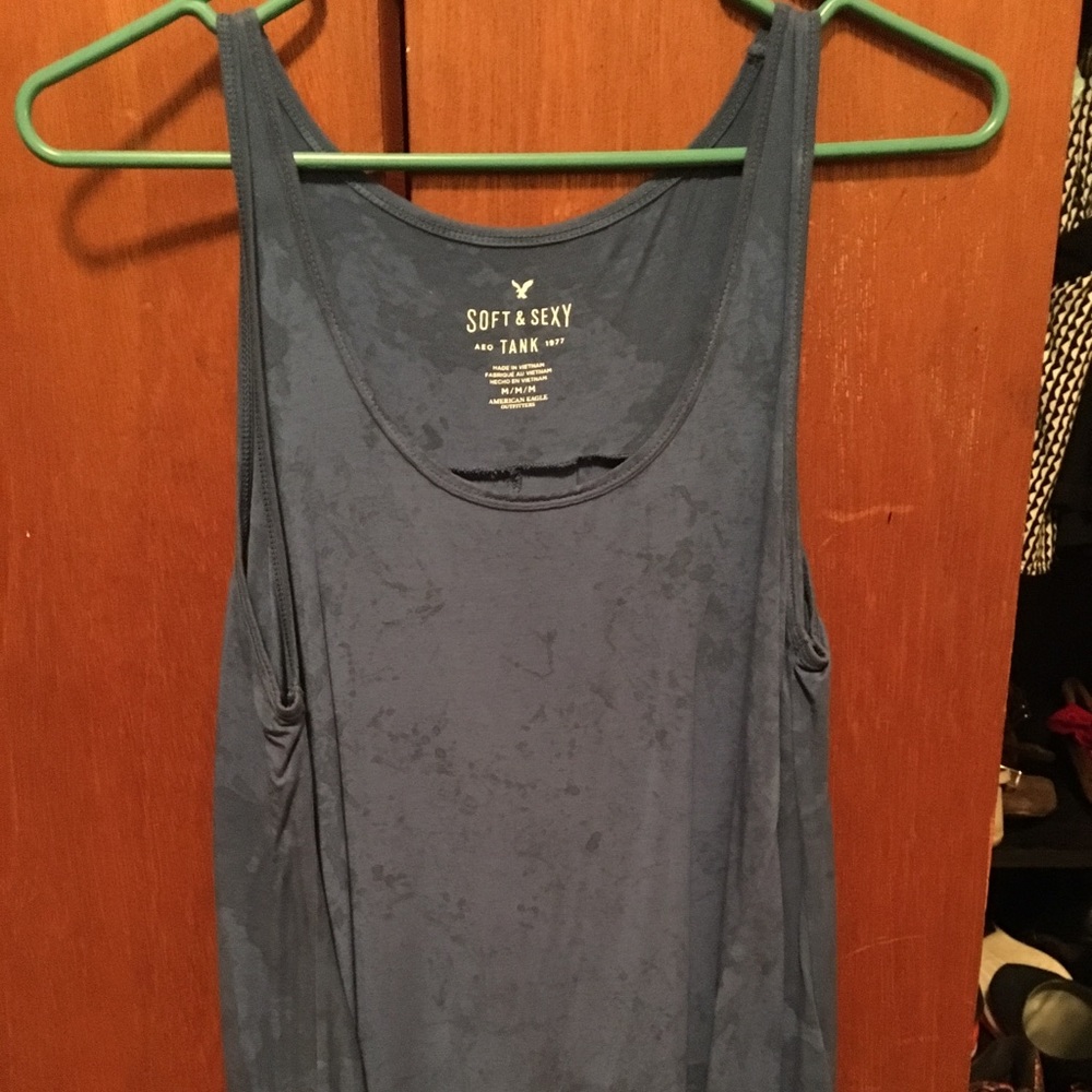 American Eagle splattered soft tank