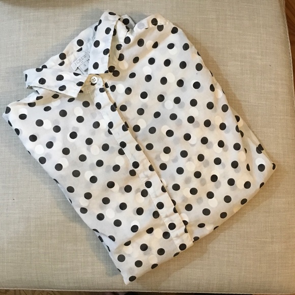 J. Crew Tops - 👁SALE Polka Dot Button Down