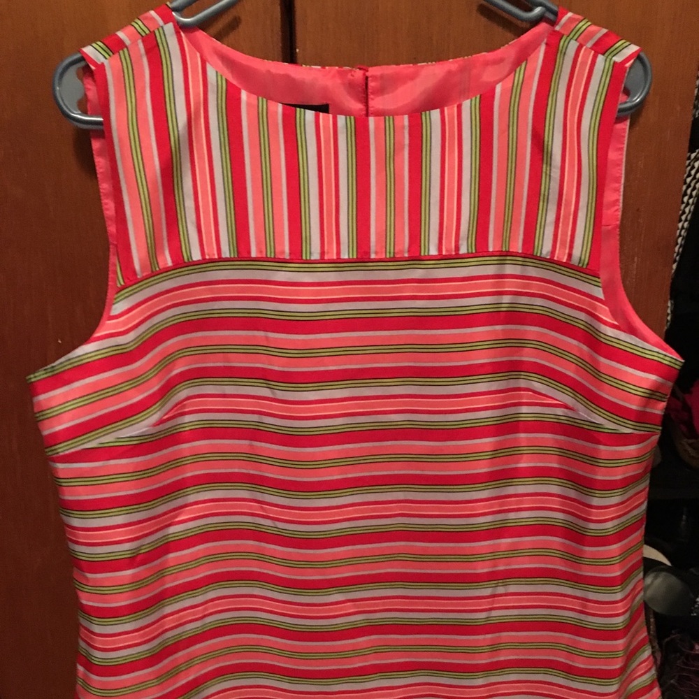 Multi colored satin tank