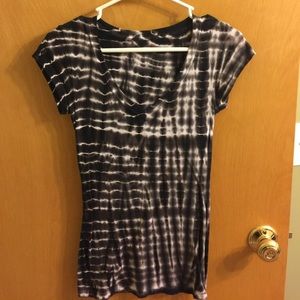 Black and white V Neck