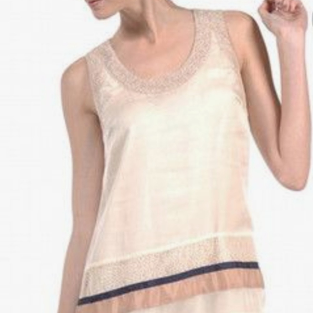 Beige Multicolor Sheath Dress