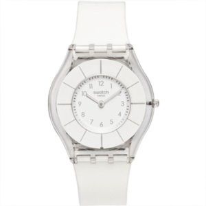 swatch unisex white watch