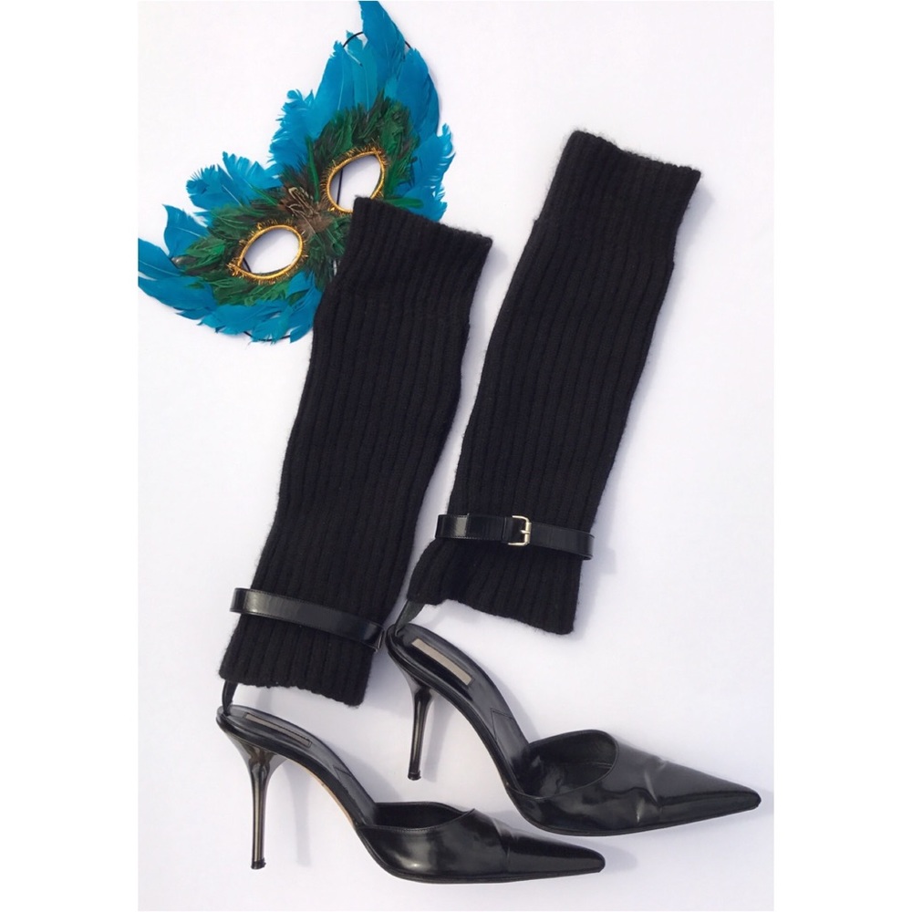 Michael Kors Pointy Toe Heels with Leg Warmers 7