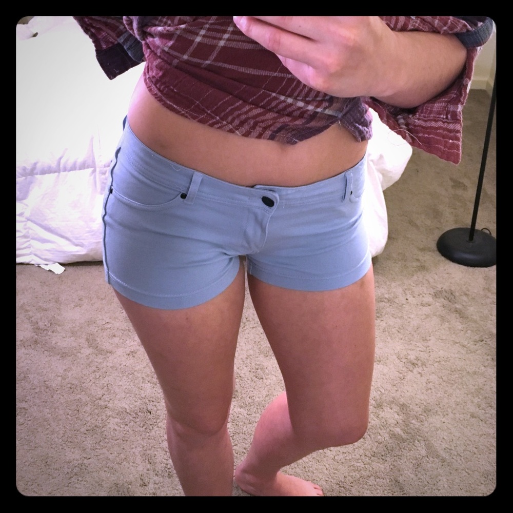 Stretch baby blue shorts