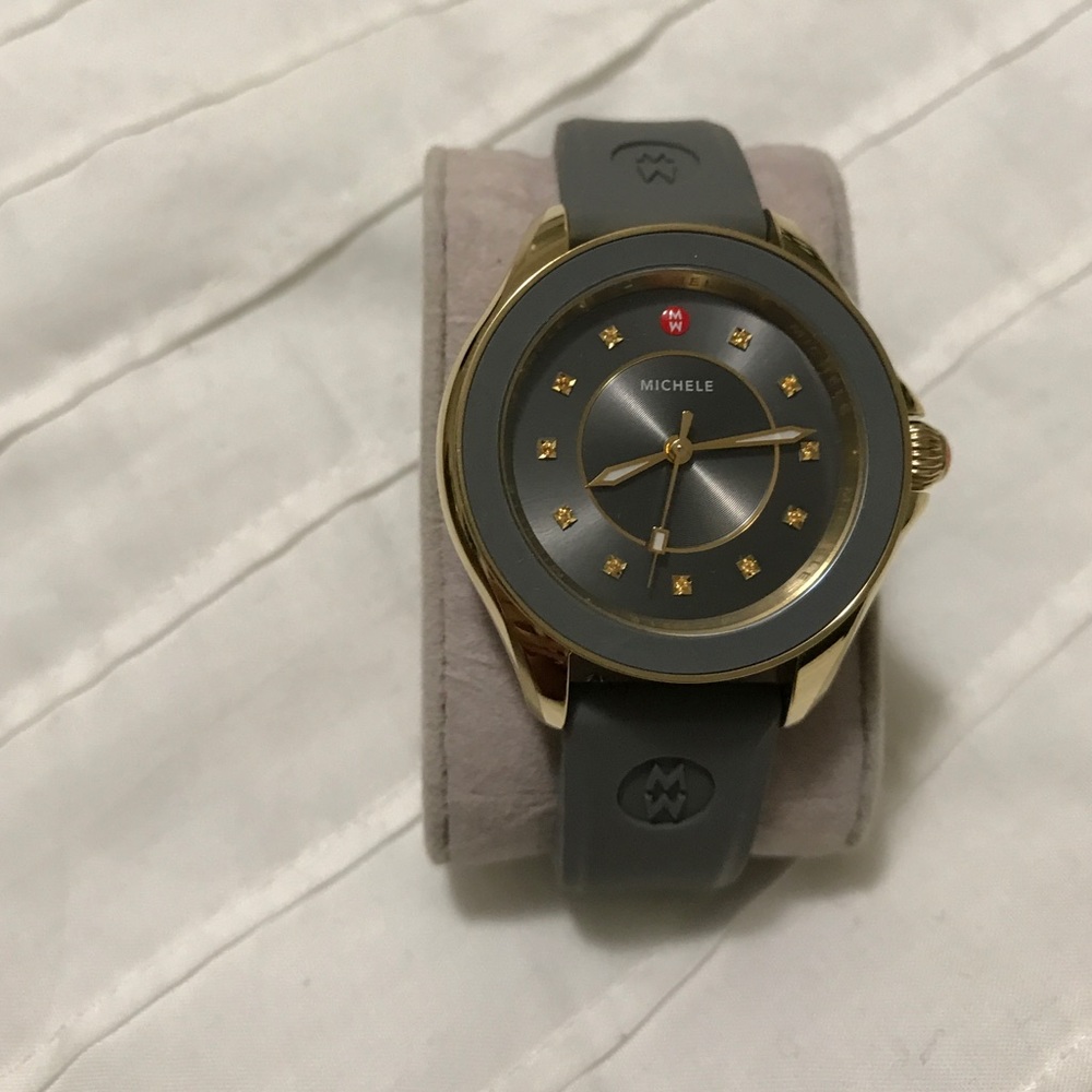 Michele watch for sale! Rubber band grey