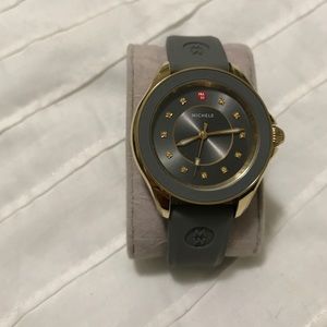 Michele watch for sale! Rubber band grey
