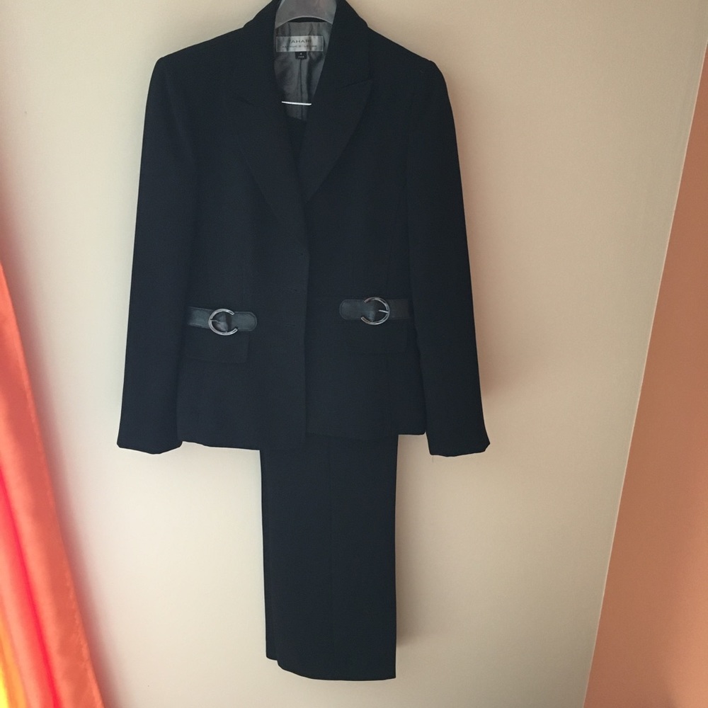 Tahari black suit