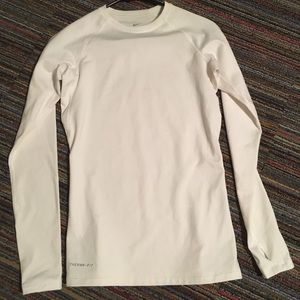 White Nike Thermal-Fit workout shirt