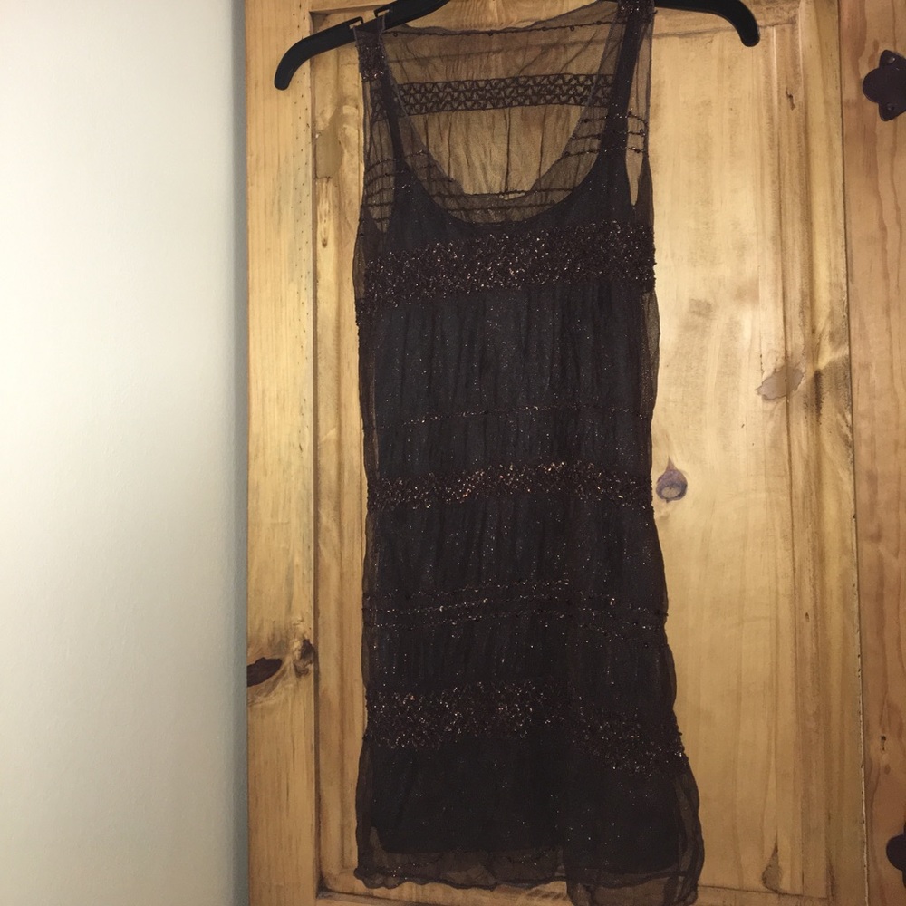 Sheer Brown Tank Top