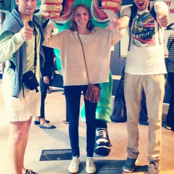 Free People light pink leopard sweater - Picture 4 of 6