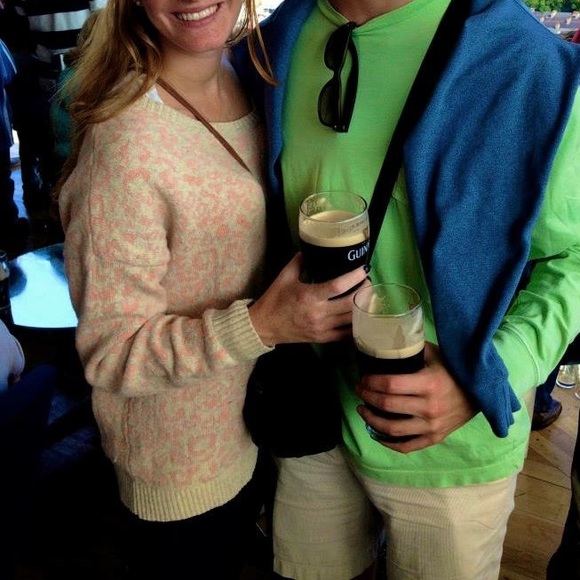 Free People light pink leopard sweater - Picture 3 of 6