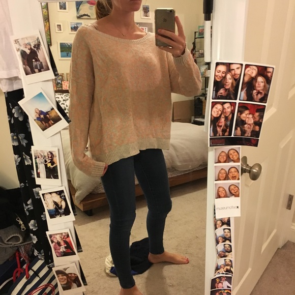 Free People light pink leopard sweater - Picture 5 of 6