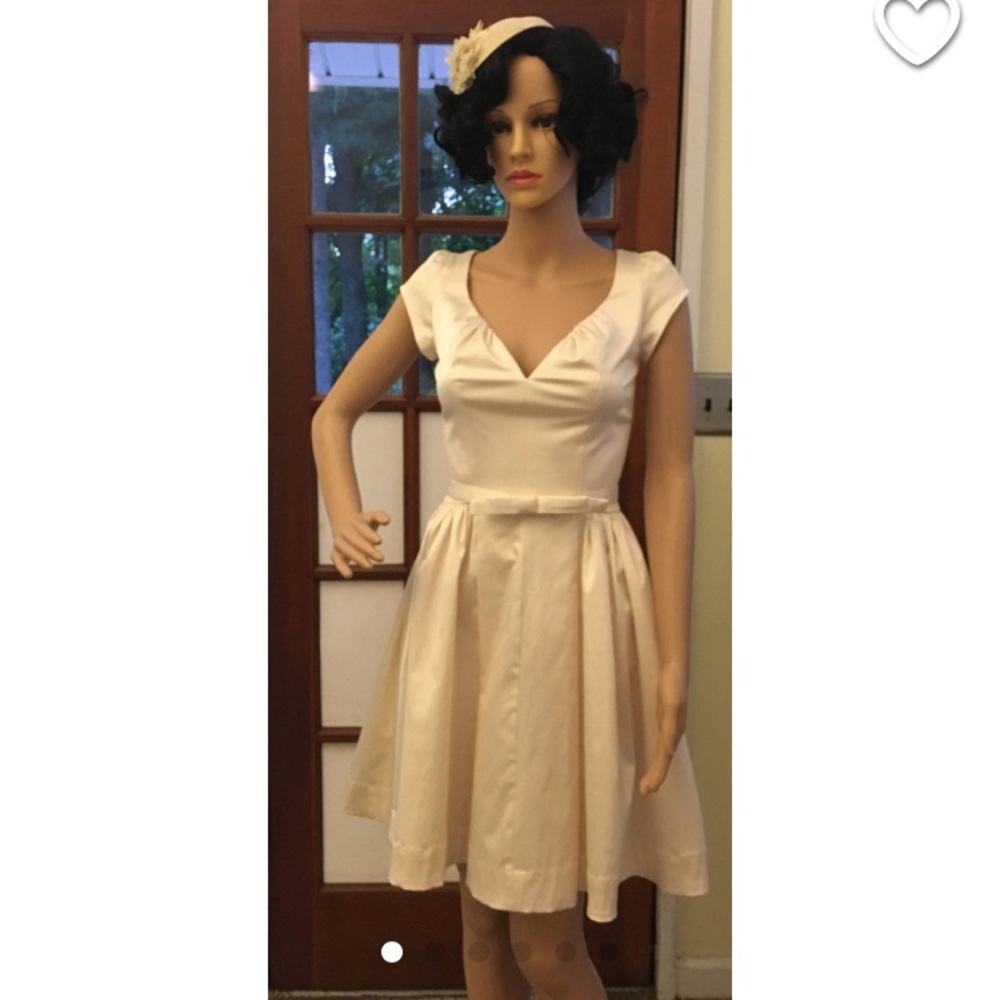 1940s Style White Satin Dress