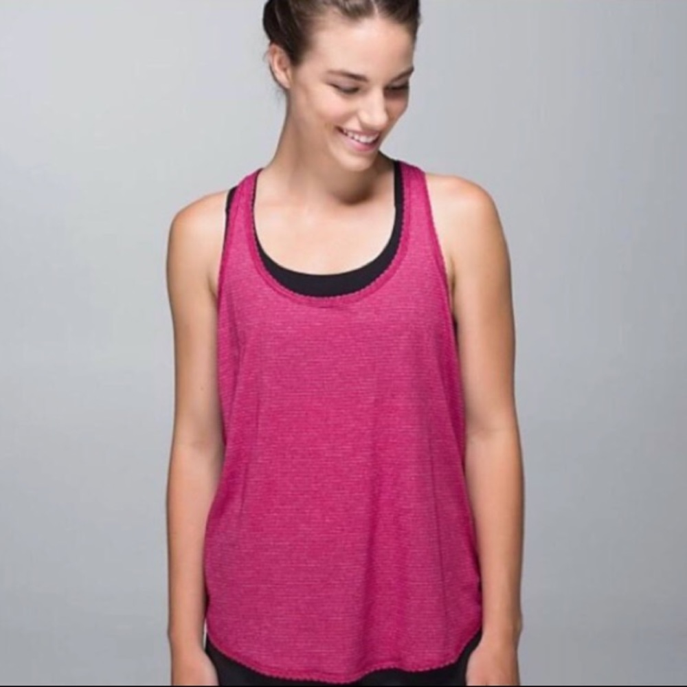 lululemon singlet - raspberry size 6
