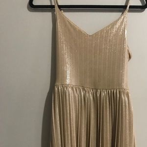 GOLD DRESS. Spaghetti strap