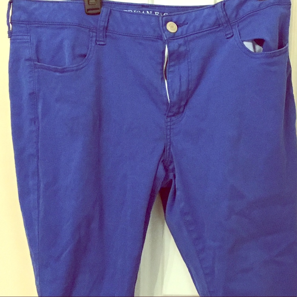 AEO Blue Super Stretch Jegging
