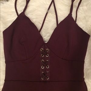 Lace-Up Bodycon Dress