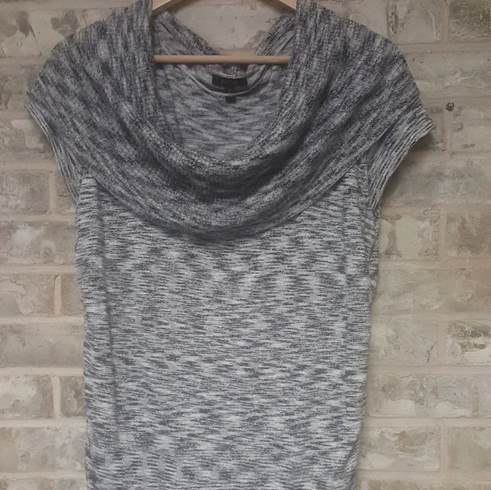 Shimmery Cowl Neck