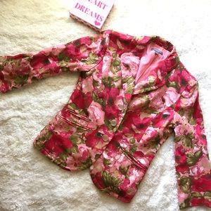 Ann Taylor LOFT Floral Blazer Sz 6 P
