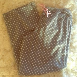 Fleece Polka Dot PJ Pants