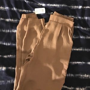tan polyester material dress pants