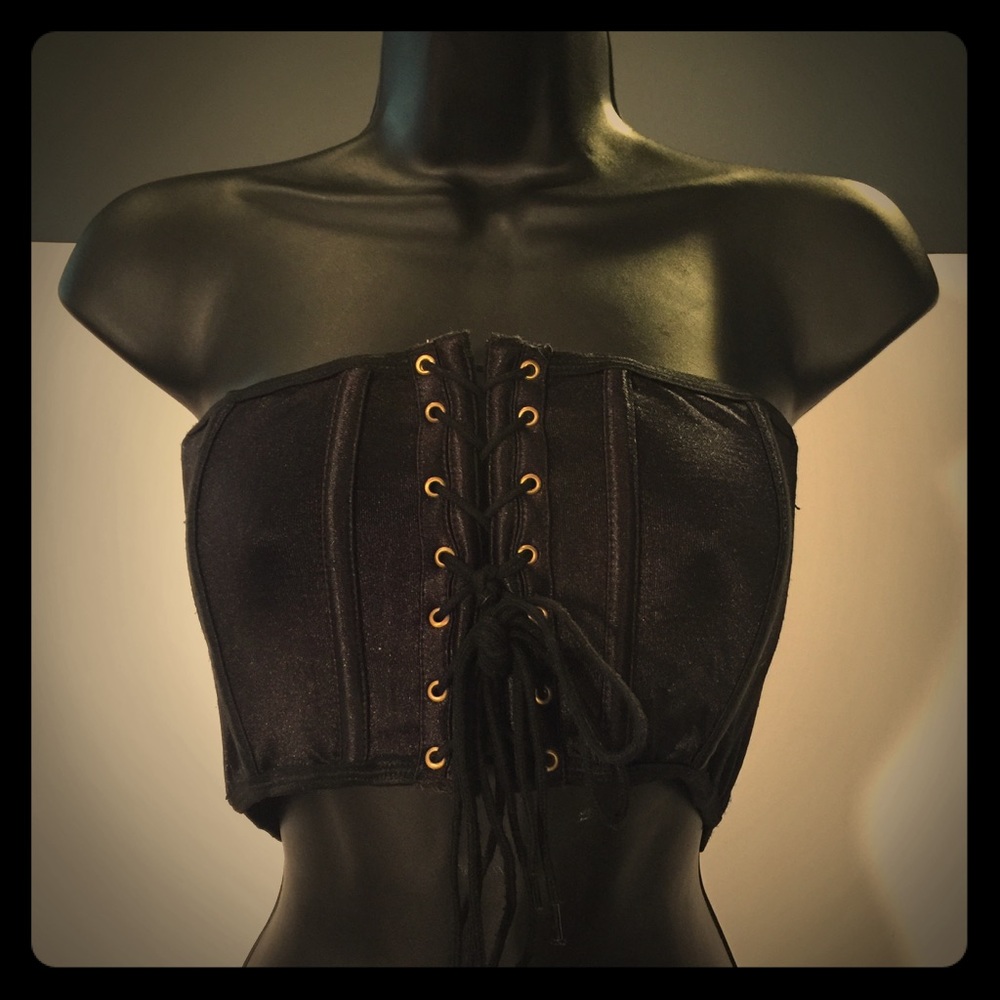 Black corset tie wrap