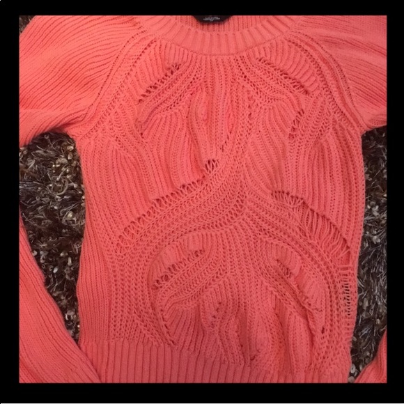 Bebe•Tangerine•Crochet•Cable Knit Sweater - Picture 6 of 6