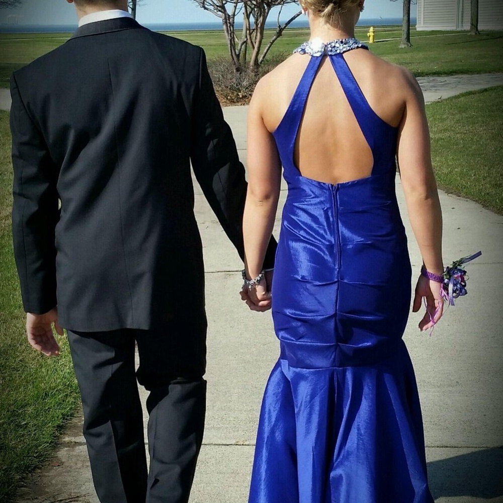 Royal Blue Prom Dress - Picture 2 of 8