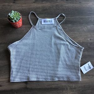 Charlotte Russe striped crop top