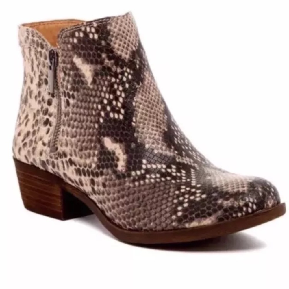 SOLD Lucky Brand Free People snake leather boots