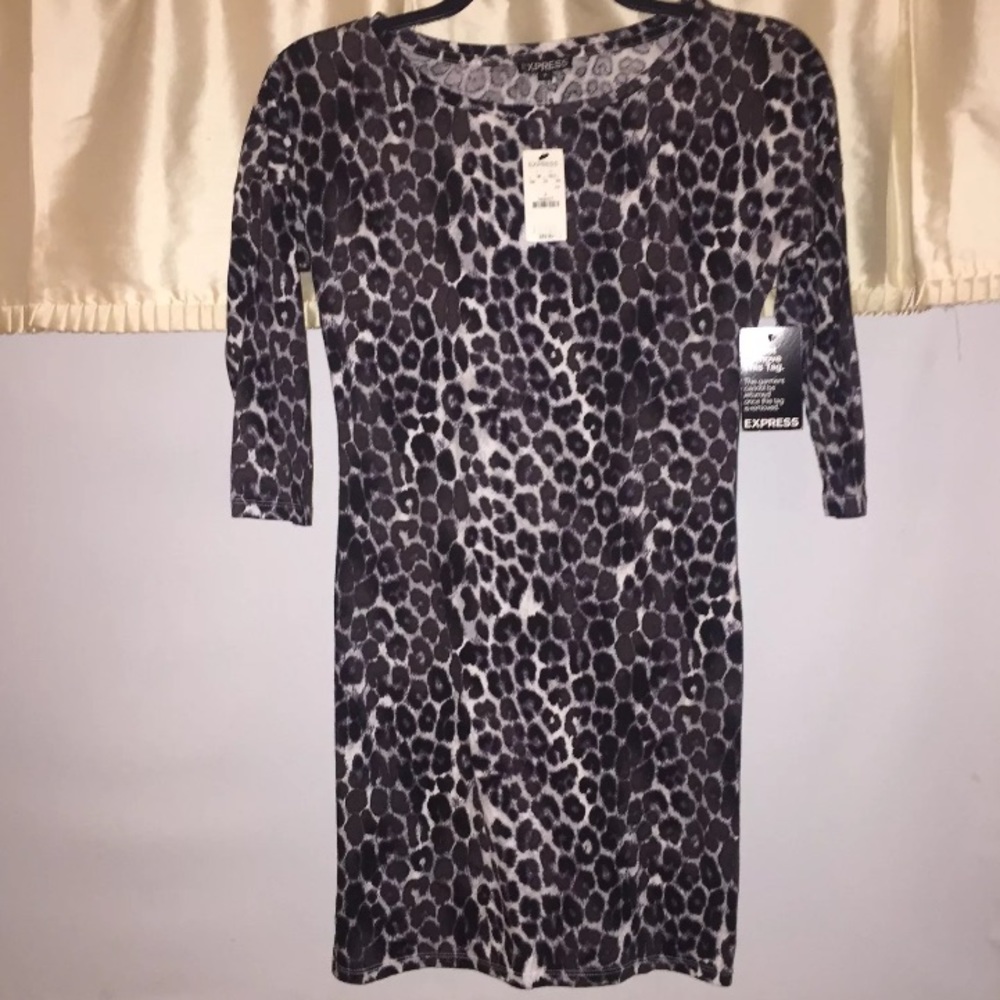 NWT Express Leopard Print Dress, Small