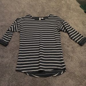 Navy/white striped shirt