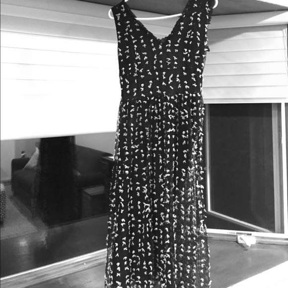 Otto d'Ame midi dress, size 4. Black/ivory - Picture 1 of 3