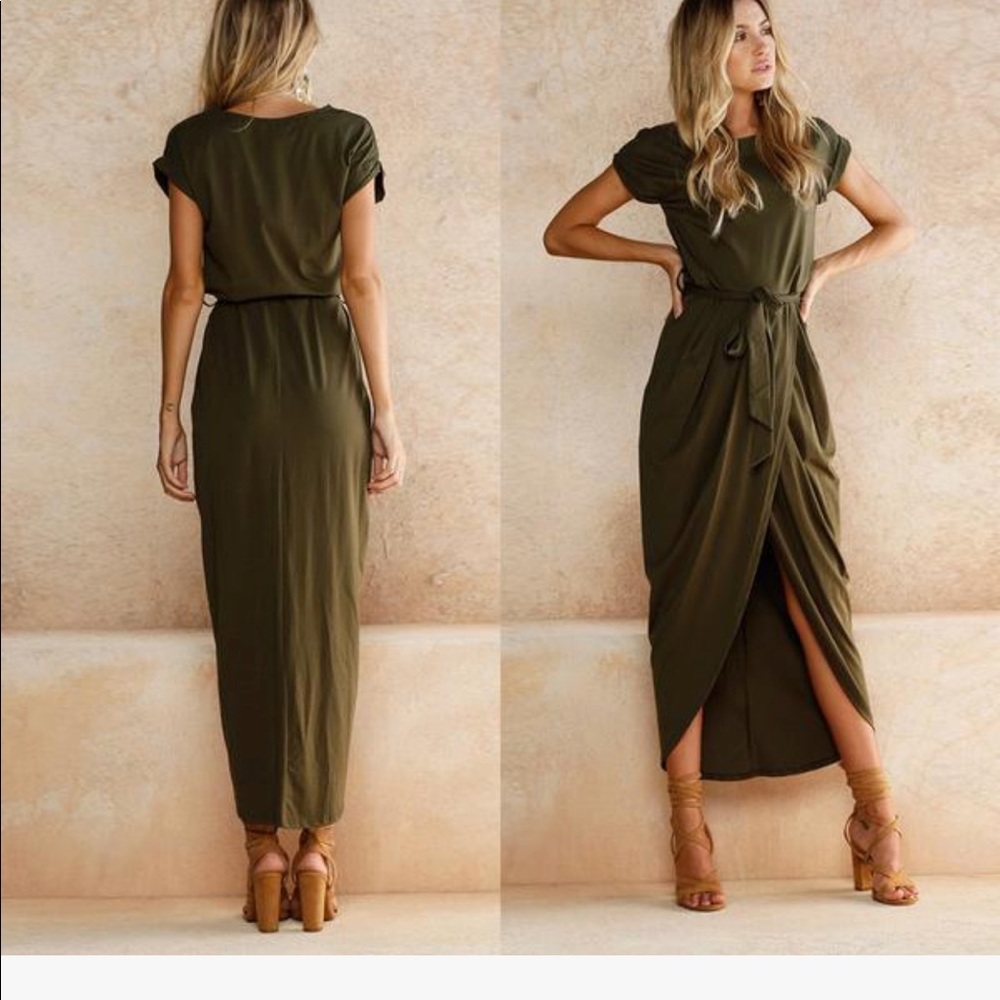 Olive green fun dress!