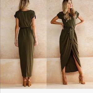 Olive green fun dress!