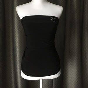 Small black tube top