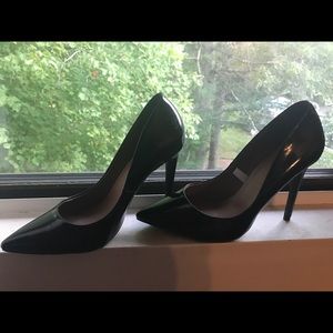 Black pointed heels