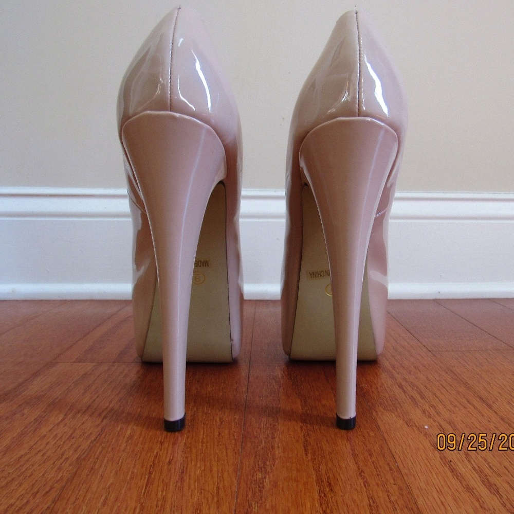 Nude Patent Leather Platforms