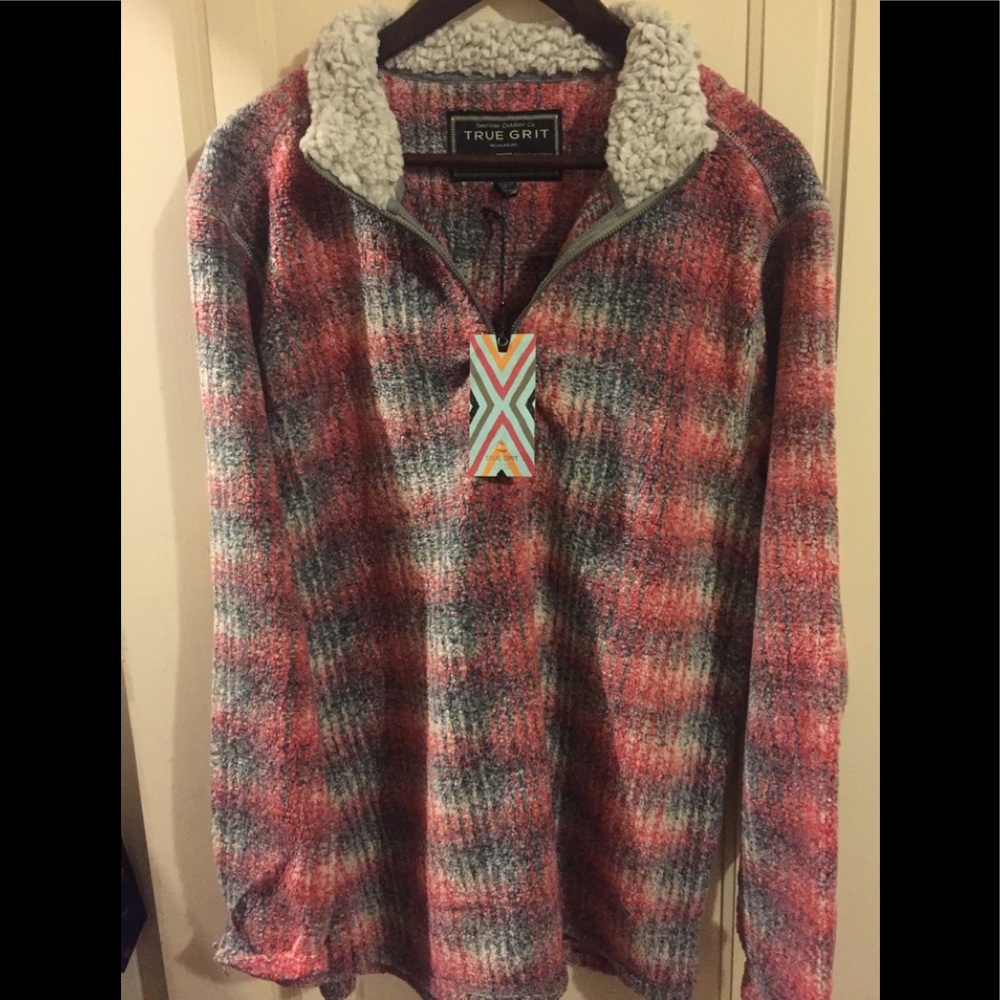 True Grit - Melange Blanket Pullover - Medium