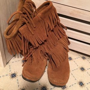 Minnetonka Fringe Boots