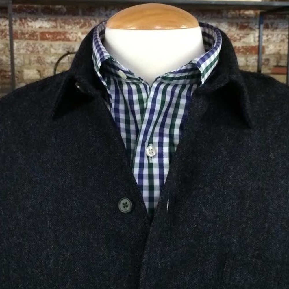 Green & Blue Check Spread Collar