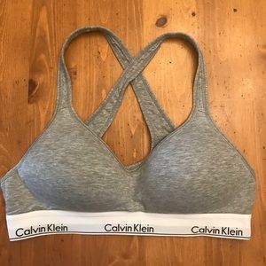 Grey Calvin Klein Padded Bralette