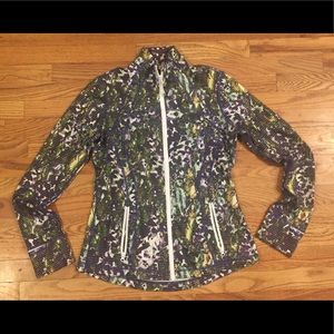 Lululemon Floral Dot Print Zip Up Jacket Size 10