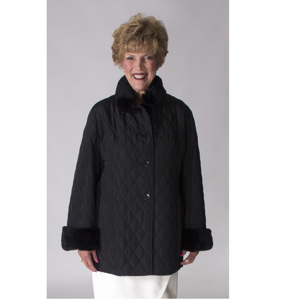 2xHP! Taffeta Silk Jkt with Fur