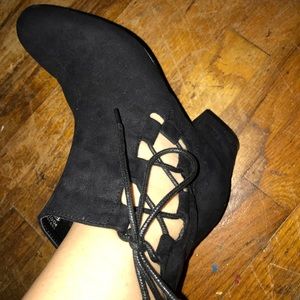 Truffle Collection lace up booties